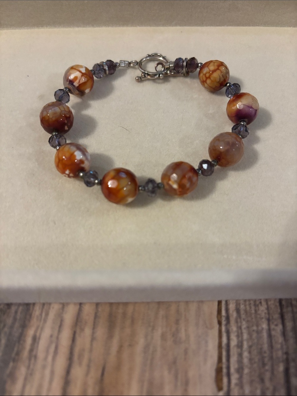 Brown Glass Beaded Bracelet
